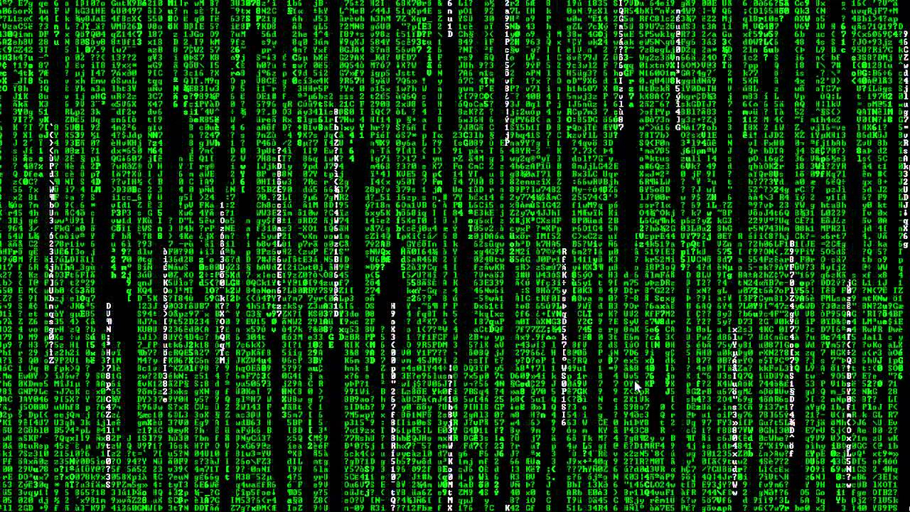 Digital rain code from The Matrix